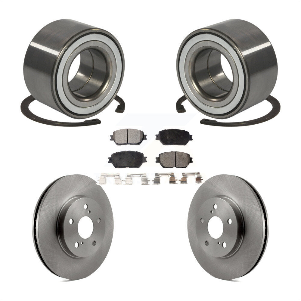 Wheel Bearing Disc Brake Rotors And Ceramic Pads Front Kit For Toyota Camry