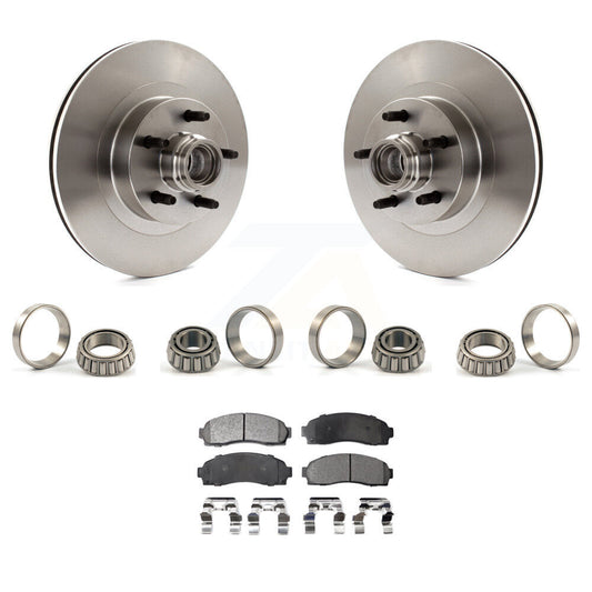 Disc Brake Hub Rotor Assembly Inner & Outer Race Bearing Set Pad Front Kit For