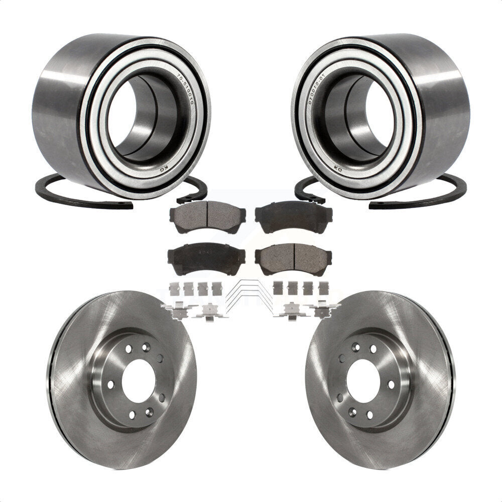 Wheel Bearing Disc Brake Rotor Pad Front Kit For Ford Fusion Mazda 6 Lincoln MKZ
