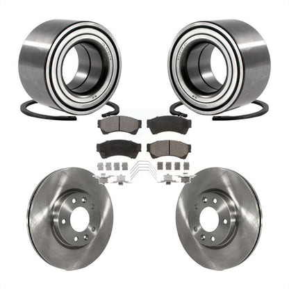 Wheel Bearing Disc Brake Rotor Pad Front Kit For Ford Fusion Mazda 6 Lincoln MKZ