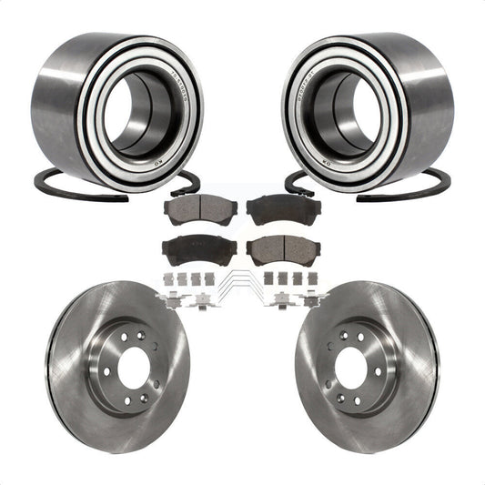 Wheel Bearing Disc Brake Rotor Pad Front Kit For Ford Fusion Mazda 6 Lincoln MKZ