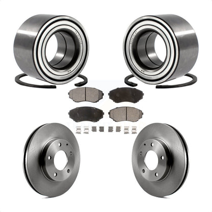 Wheel Bearing Disc Brake Rotor And Ceramic Pad Front Kit For 2000-2006 Mazda MPV