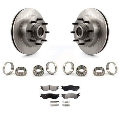 Disc Brake Hub Rotor Assembly Inner & Outer Race Bearing Set Pad Front Kit For