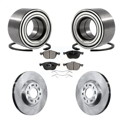 Wheel Bearing Disc Brake Rotor Pads Front Kit For 2005 Mazda 3 2.3L with Non-ABS