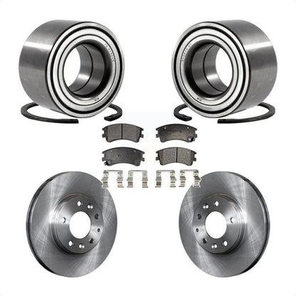 Wheel Bearing Disc Brake Rotors And Ceramic Pads Front Kit For 2003-2005 Mazda 6