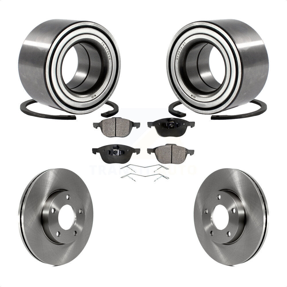 Wheel Bearing Disc Brake Rotors And Ceramic Pads Front Kit For Mazda 3