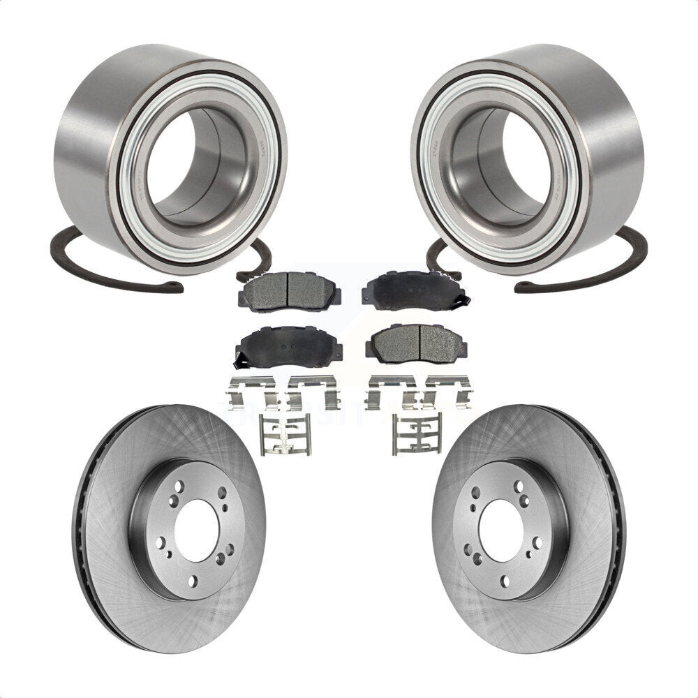 Wheel Bearing Disc Brake Rotor And Ceramic Pads Front Kit For Acura TL Legend RL