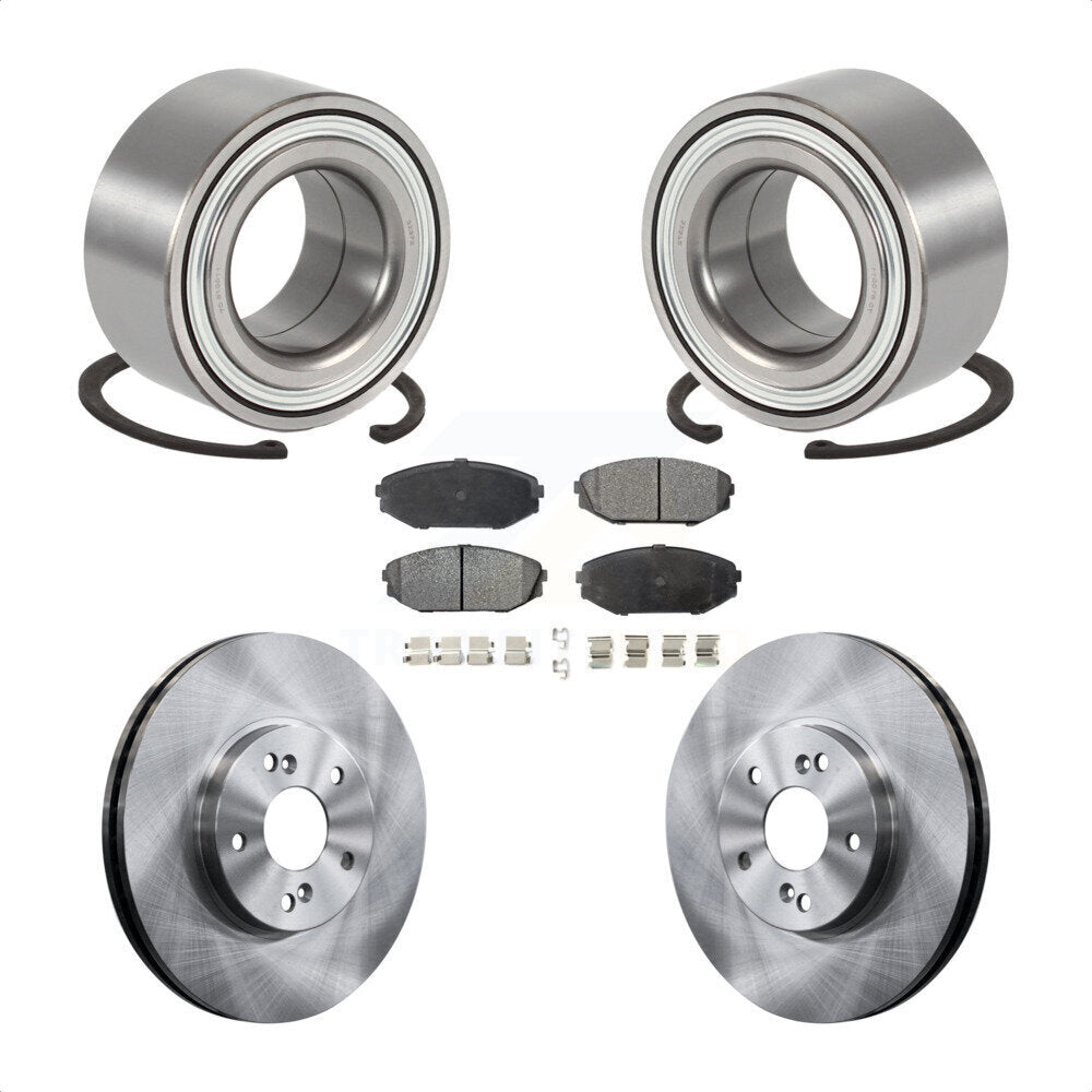 Wheel Bearing Disc Brake Rotor And Ceramic Pad Front Kit For 2001-2002 Acura MDX