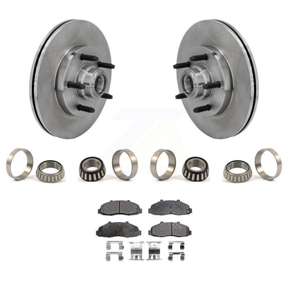 Disc Brake Hub Rotor Assembly Inner & Outer Race Bearing Set Pad Front Kit For