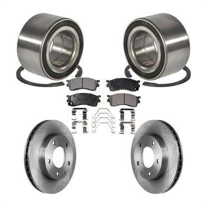 Wheel Bearing Disc Brake Rotors And Pads Front Kit For Mazda Protege Protege5
