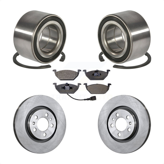 Wheel Bearing Brake Rotor & Pads Front Kit For Volkswagen Jetta Beetle Golf City