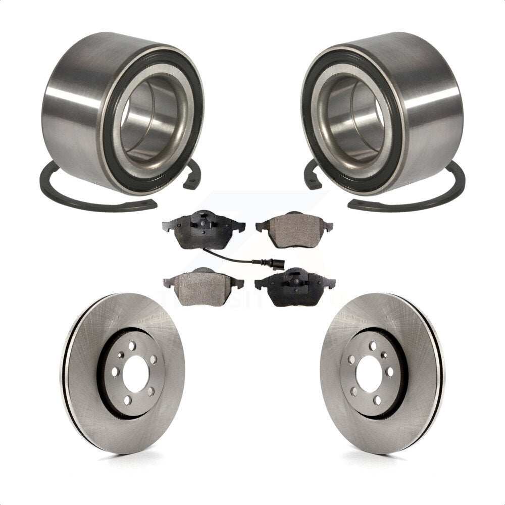Wheel Bearing Disc Brake Rotor & Pads Front Kit For Volkswagen Jetta Golf Beetle