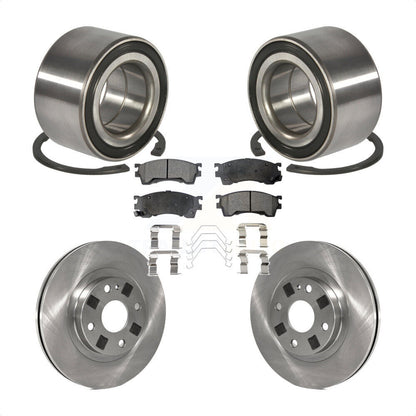 Wheel Bearing Disc Brake Rotor & Pads Front Kit For 1999-2000 Mazda Protege 1.8L