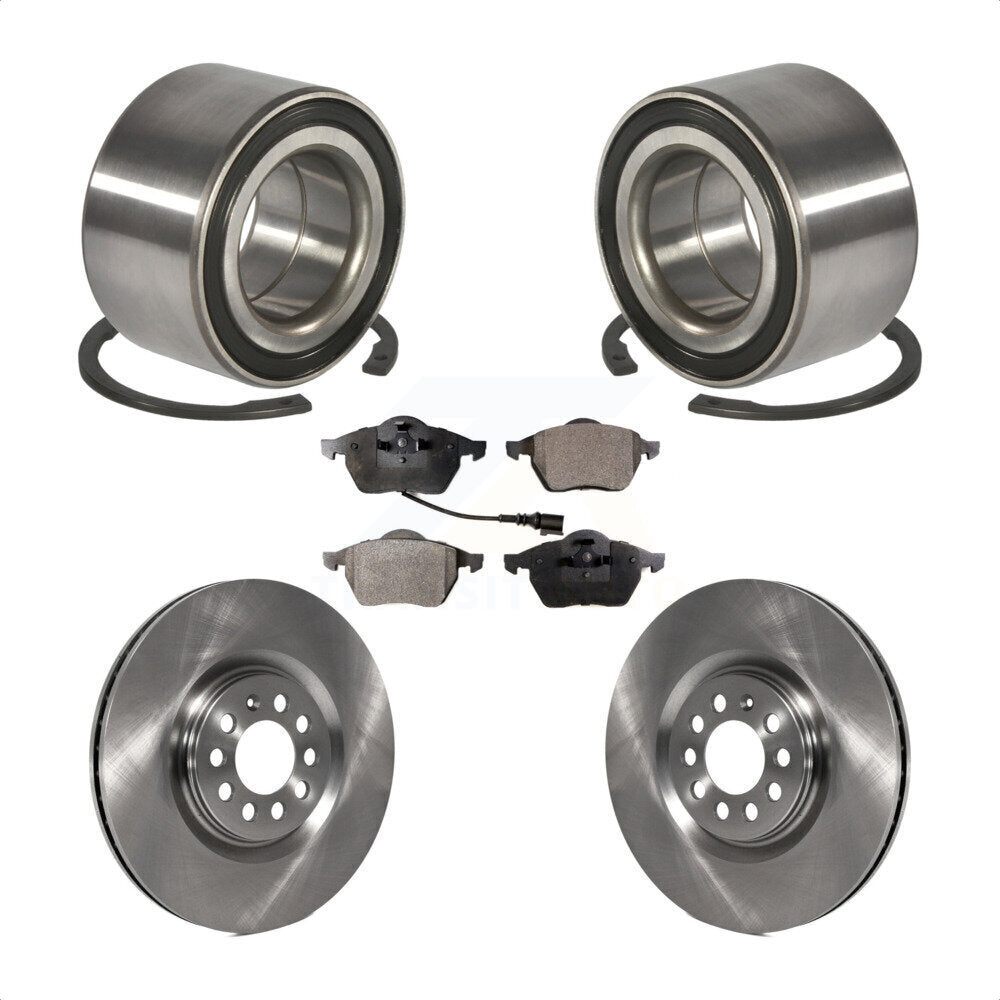Wheel Bearing Disc Brake Rotor & Pad Front Kit For Volkswagen Jetta Golf Audi TT