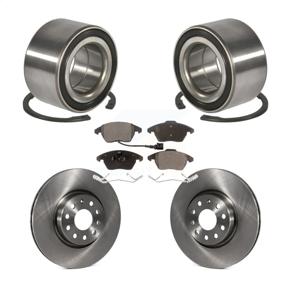 Wheel Bearing Disc Brake Rotors And Pads Front Kit For Volkswagen Jetta GTI