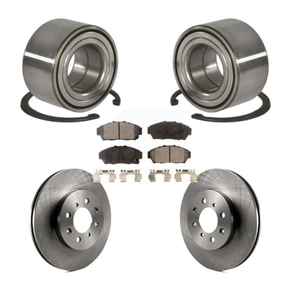 Wheel Bearing Brake Rotor & Pads Front Kit For Honda Civic EX with Coupe Non-ABS