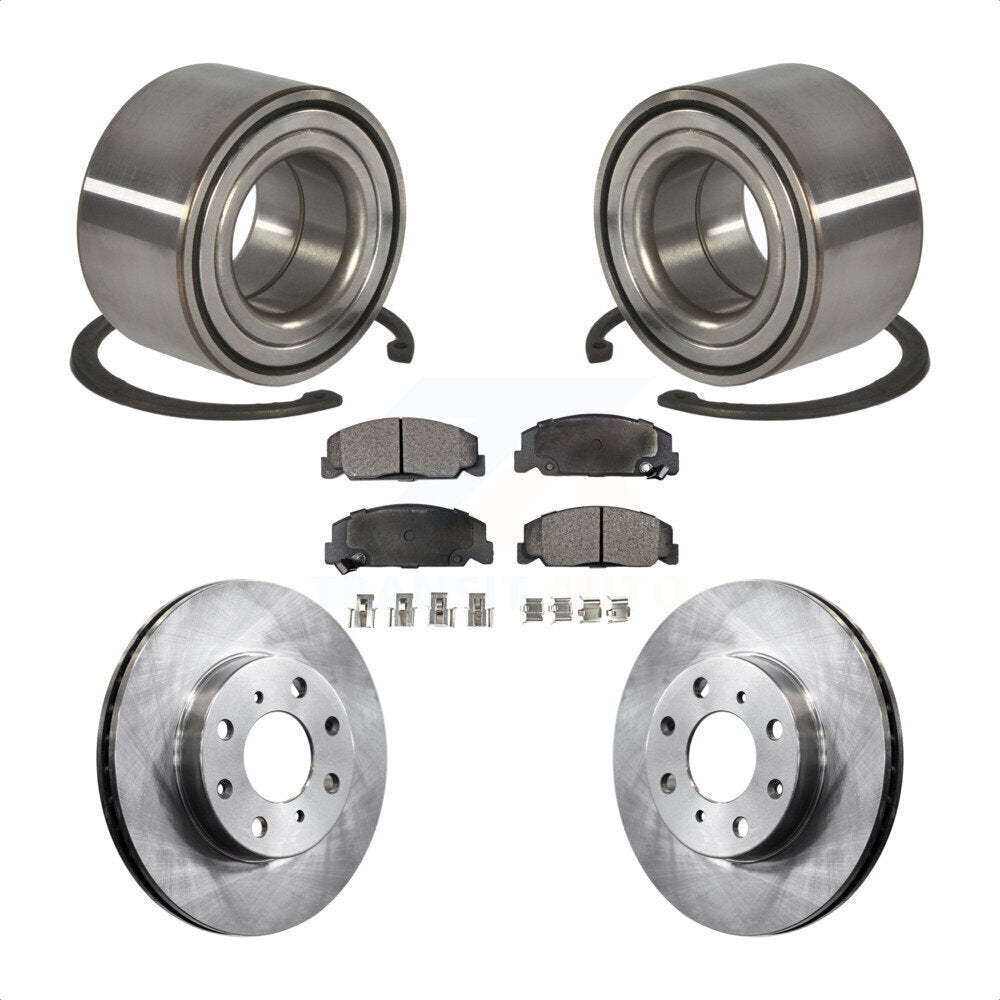 Wheel Bearing Disc Brake Rotor And Ceramic Pad Front Kit For Honda Civic del Sol