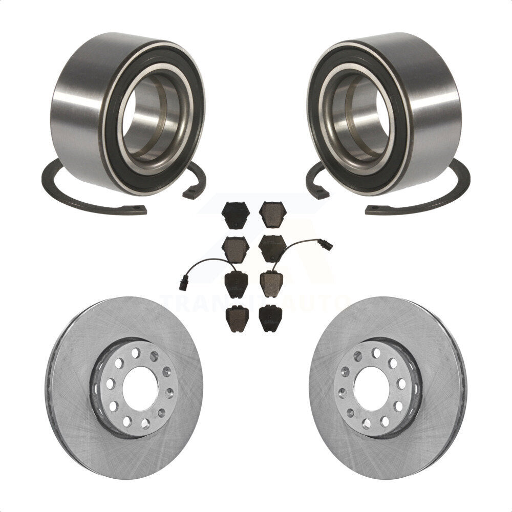 Wheel Bearing Disc Brake Rotor And Pad Front Kit For 2002 Volkswagen Passat 2.8L