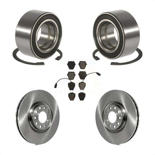 Wheel Bearing Disc Brake Rotors And Pads Front Kit For 2000-2001 Audi S4 A4