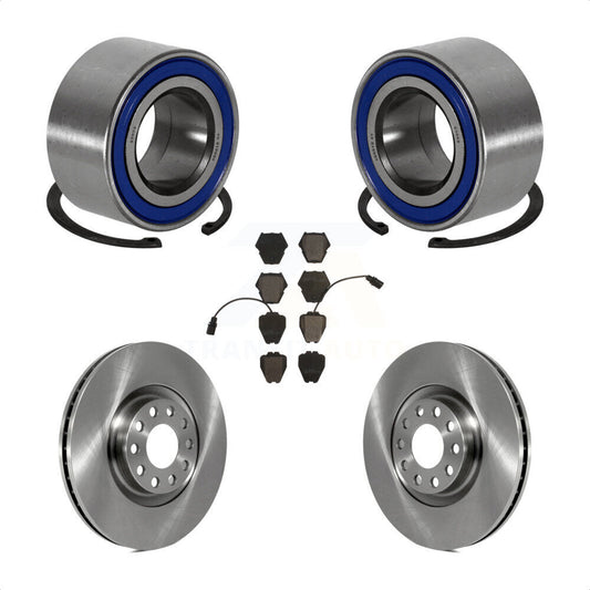 Wheel Bearing Disc Brake Rotor Pads Front Kit For 2000-2001 Audi A4 Turbocharged