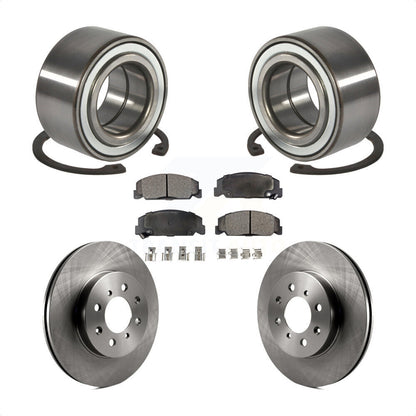 Wheel Bearing Brake Rotor Pad Front Kit For 1997 Honda Civic LX with 4-Wheel ABS