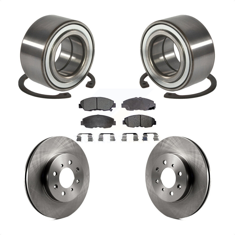 Wheel Bearing Disc Brake Rotors And Pads Front Kit For Honda Civic Acura EL