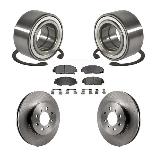 Wheel Bearing Disc Brake Rotors And Pads Front Kit For Honda Civic Acura EL