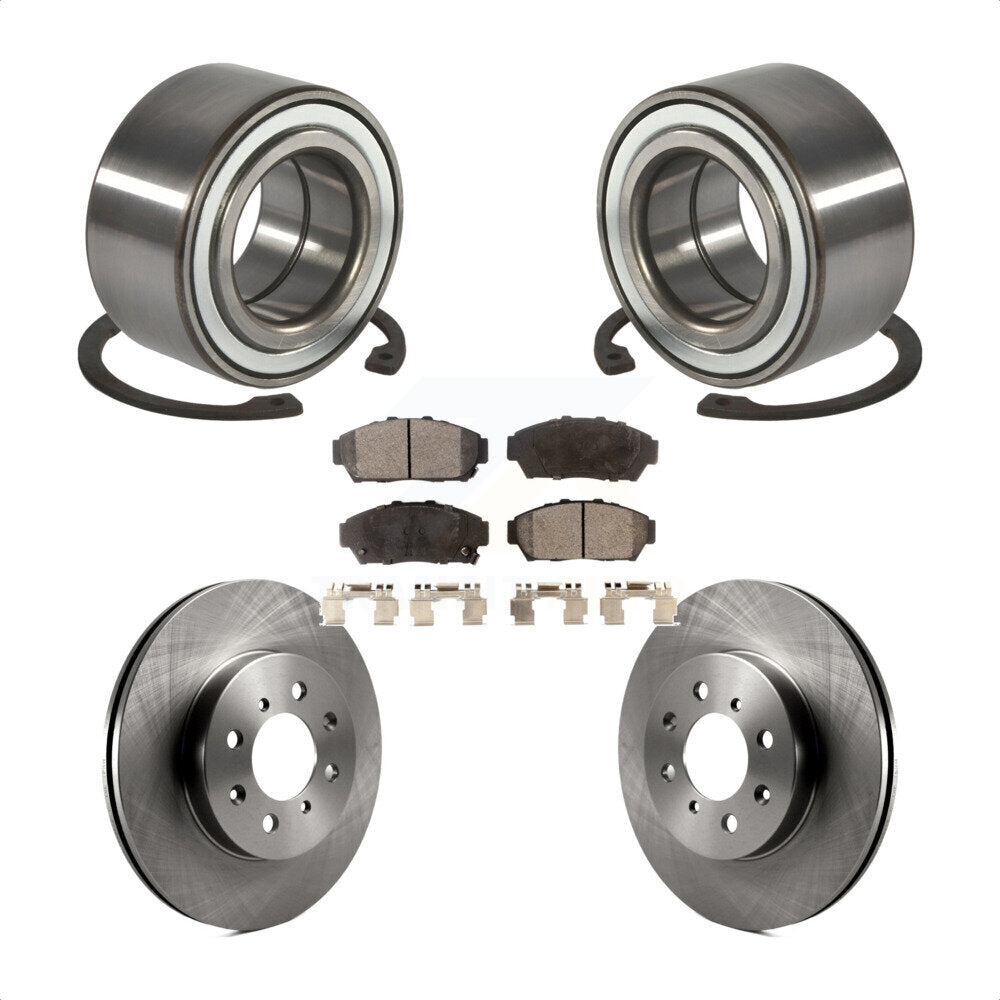 Wheel Bearing Disc Brake Rotors And Pads Front Kit For Acura Integra Honda Civic