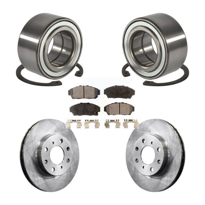 Wheel Bearing Brake Rotor & Pads Front Kit For Honda Civic EX with Sedan Non-ABS