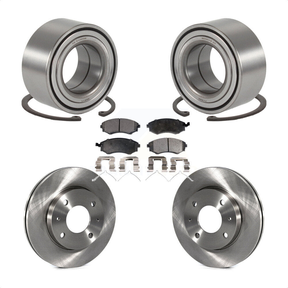 Wheel Bearing Disc Brake Rotors And Ceramic Pads Front Kit For Hyundai Sonata