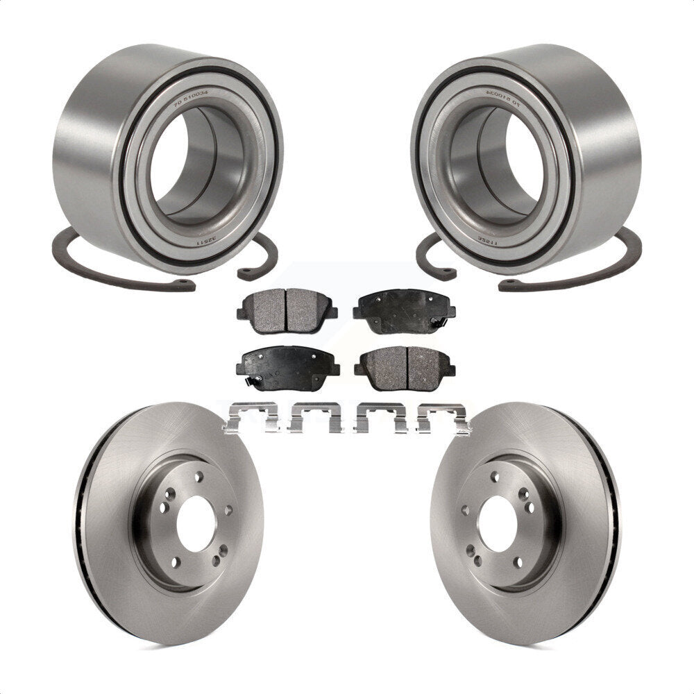 Wheel Bearing Disc Brake Rotors And Pads Front Kit For Hyundai Sonata Kia Optima