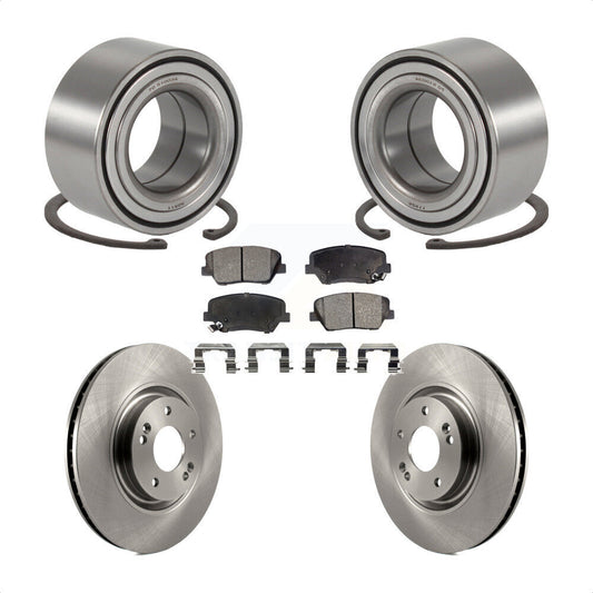 Wheel Bearing Disc Brake Rotors And Pads Front Kit For 2012-2017 Hyundai Azera