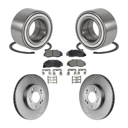 Wheel Bearing Disc Brake Rotor & Pads Front Kit For 1997-2001 Honda CR-V Prelude