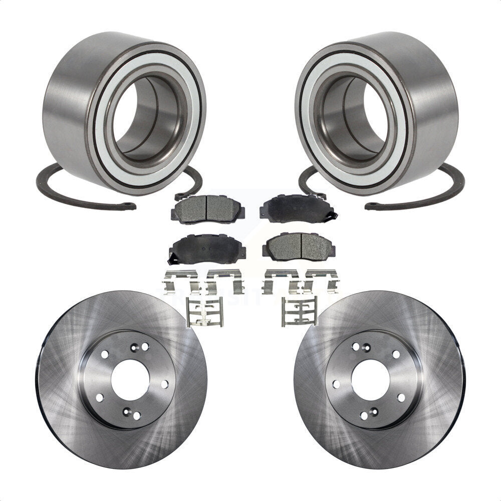 Wheel Bearing Disc Brake Rotor And Pad Front Kit For 1998-2002 Honda Accord 3.0L