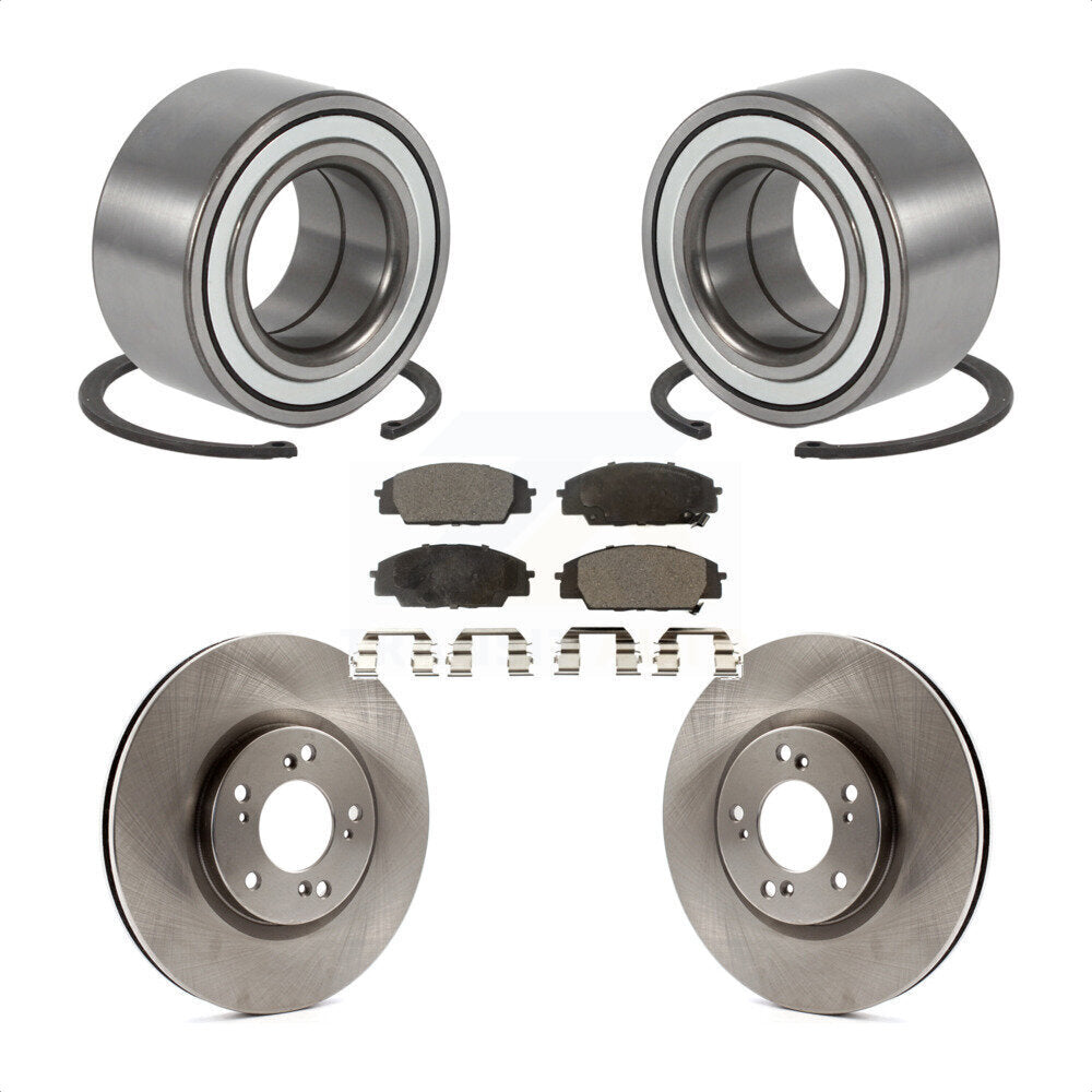 Wheel Bearing Disc Brake Rotors And Pads Front Kit For 2000-2009 Honda S2000