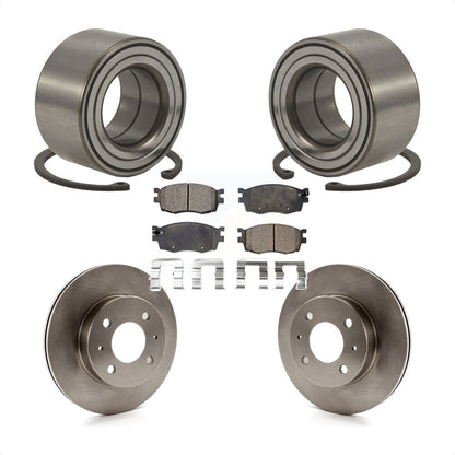 Wheel Bearing Disc Brake Rotor & Pad Front Kit For 2006 Hyundai Accent Hatchback