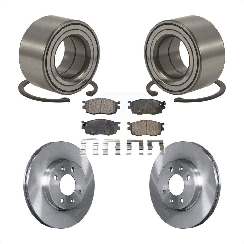 Wheel Bearing Disc Brake Rotor And Pad Front Kit For Hyundai Accent Kia Rio Rio5