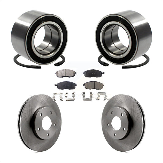 Wheel Bearing Brake Rotor Pad Front Kit For 2000-2001 Nissan Maxima INFINITI I30