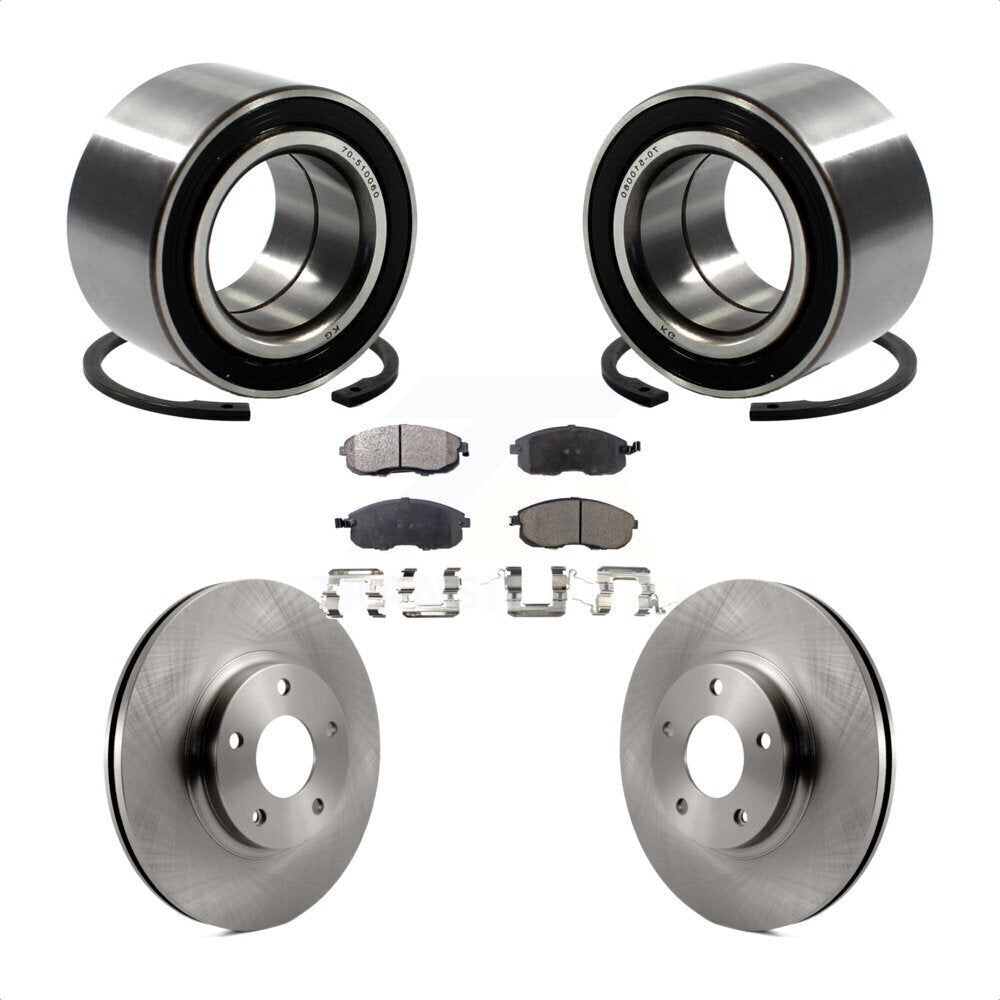 Wheel Bearing Brake Rotor & Pads Front Kit For Nissan Altima Maxima INFINITI I35