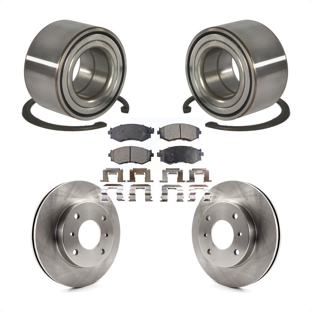 Wheel Bearing Disc Brake Rotor And Ceramic Pads Front Kit For Nissan Sentra 1.8L