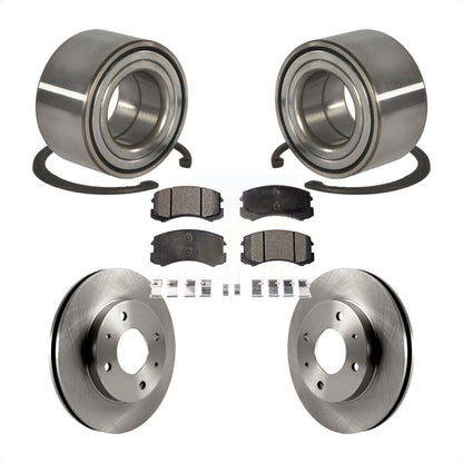 Wheel Bearing Disc Brake Rotors And Ceramic Pads Front Kit For Mitsubishi Lancer