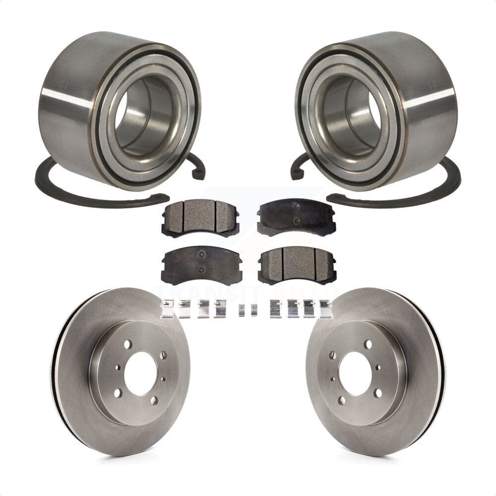 Wheel Bearing Disc Brake Rotors And Ceramic Pads Front Kit For Mitsubishi Lancer