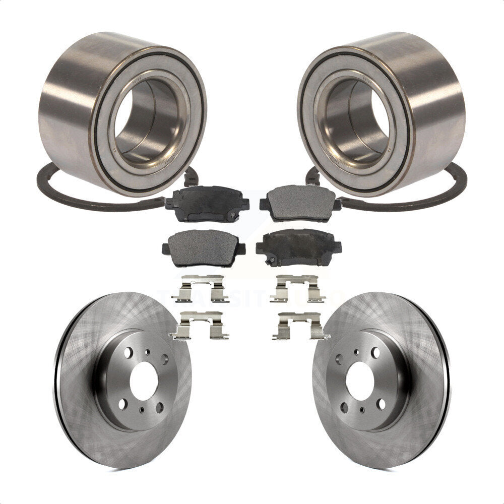 Wheel Bearing Disc Brake Rotors And Pads Front Kit For 2001-2005 Toyota Echo