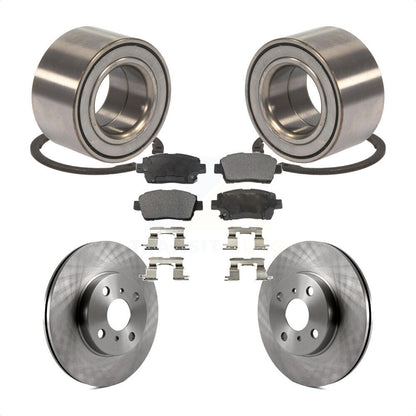 Wheel Bearing Disc Brake Rotors And Pads Front Kit For 2001-2005 Toyota Echo