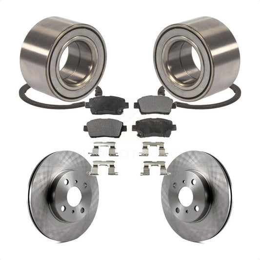 Wheel Bearing Disc Brake Rotors And Pads Front Kit For 2001-2005 Toyota Echo