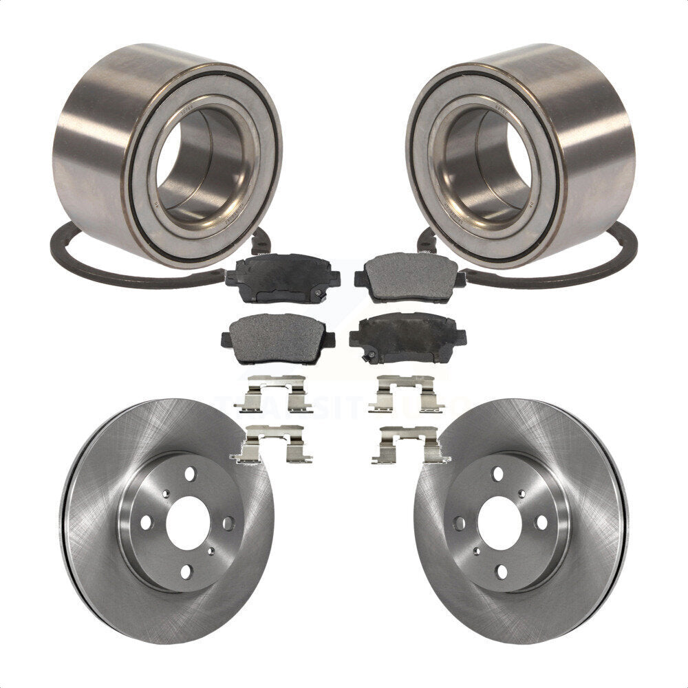 Wheel Bearing Disc Brake Rotors And Pads Front Kit For 2004-2006 Scion xB xA