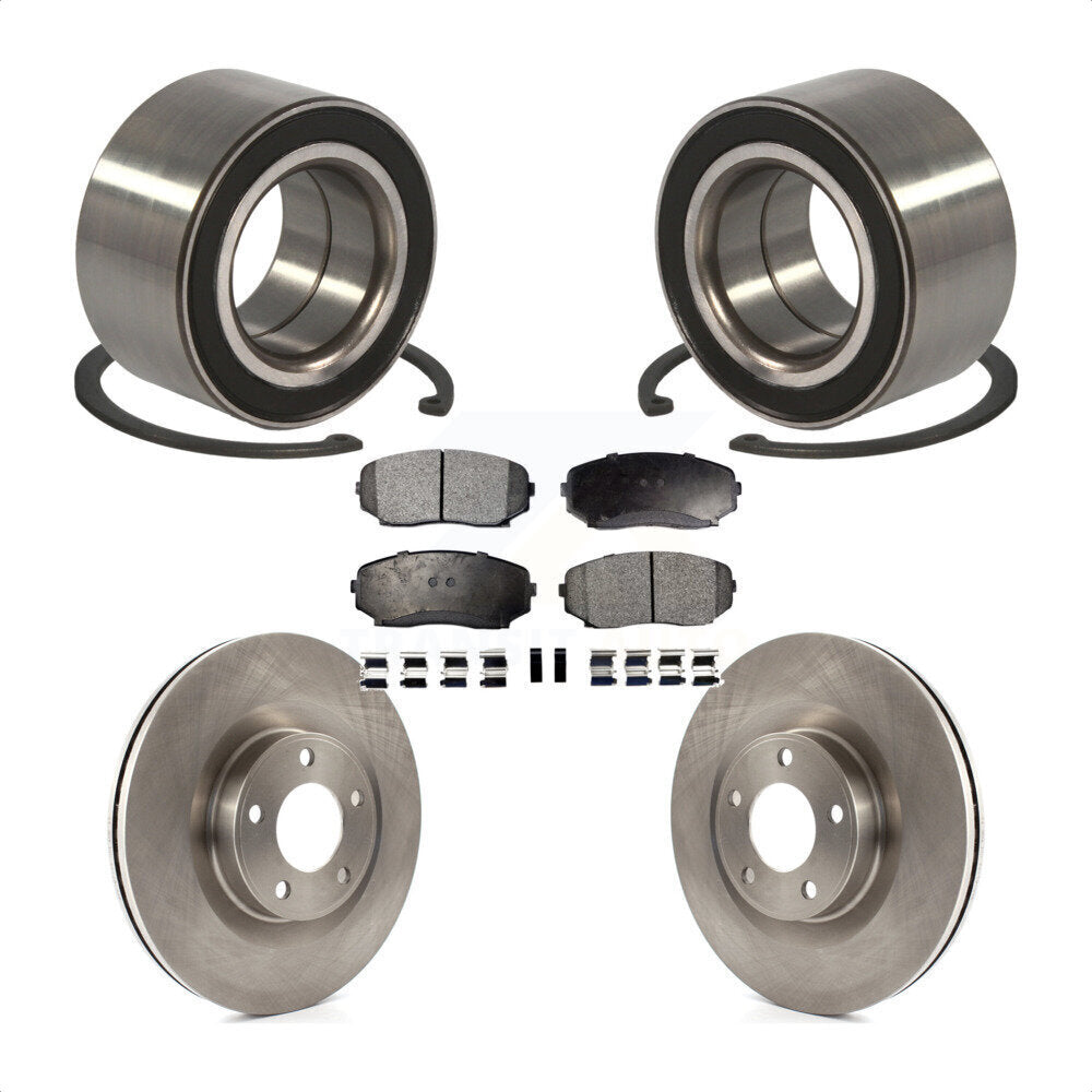 Wheel Bearing Disc Brake Rotors And Pads Front Kit For Ford Edge Lincoln MKX