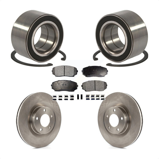 Wheel Bearing Disc Brake Rotors And Pads Front Kit For Ford Edge Lincoln MKX