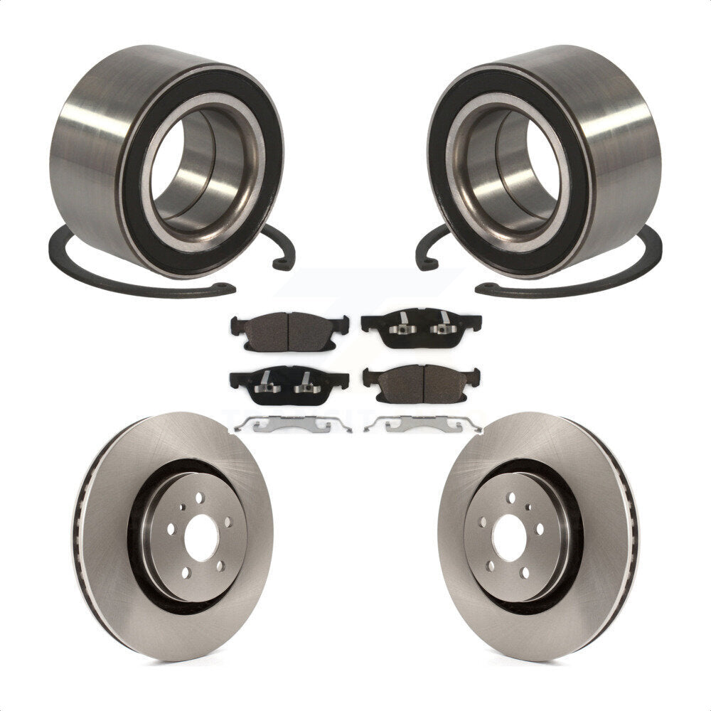Wheel Bearing Disc Brake Rotors And Ceramic Pads Front Kit For Ford Edge