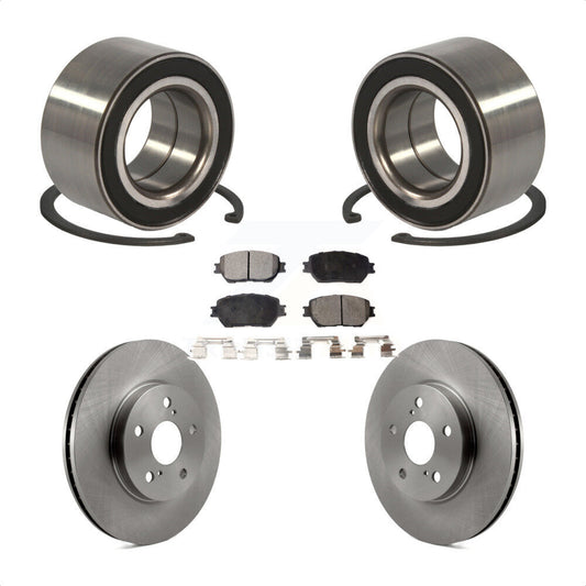 Wheel Bearing Disc Brake Rotors And Ceramic Pads Front Kit For Toyota Camry